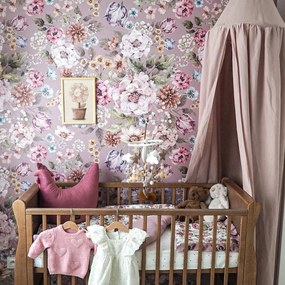 Tapeta kytice kvetov 280x100 cm