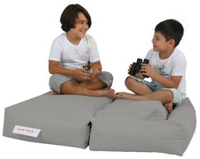 Dětský sedací vak Poufy s taburety 100 cm šedý