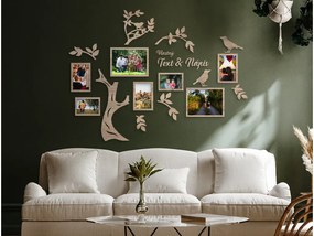 drevko Fotorámik strom života + vlastný nápis Rozmer obrazu: 72,5 x 98,5 cm, Farba dekorácie: Čierna