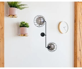 Nástenné svietidlo SOLO BLACK 2xE27/60W/230V