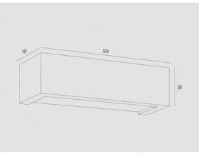 Argon 8250 - Nástenné svietidlo CASERTA 1xE27/15W/230V 32 cm