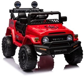 LeanCars Elektrická autíčko Toyota FJ - červené -4x45W - BATÉRIA - 12V7Ah - 2023