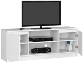 Stolík pod TV RTV 140 2D 1P biely