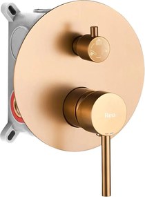 Rea Lungo, sprchová súprava pod omietku s vaňovou výlevkou + BOX, medená matná, REA-P8810