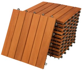 InternetovaZahrada Drevené dlaždice – sada 11ks, 30×30 cm