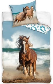 Bavlnené posteľné obliečky Kôň na pobreží - 100% bavlna Renforcé - 70x90 cm + 140x200 cm