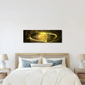 Moderný abstraktný obraz (s hodinami) (90x30 cm)