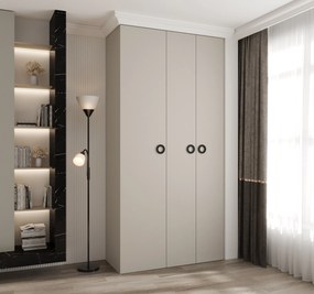 Šatníková skriňa 120 cm Carmela 50-1 (kašmír + čierna). Akcia -20%. Vlastná spoľahlivá doprava až k Vám domov. 1126687