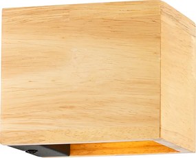 Inteligentná nástenná lampa dubové drevo vrátane WiFi G9 - Transfer