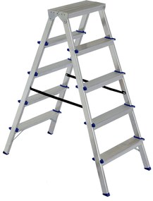 Elkop Hliníkový rebrík s protišmykovými priečkami, 5 priečok, výška 1,1m