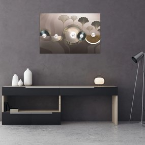 Obraz - Zlatohnedá abstrakcia (90x60 cm)