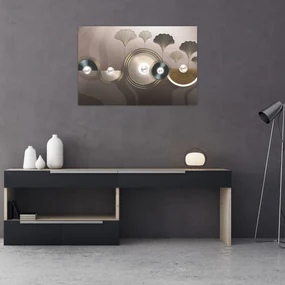 Obraz - Zlatohnedá abstrakcia (90x60 cm)
