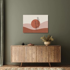 Sklenený obraz - Boho listy N⁰1 (70x50 cm)