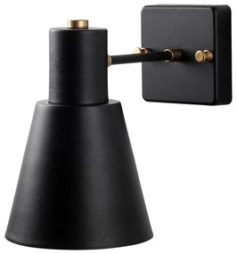 Nástenné svietidlo v čiernej a zlatej farbe ø 14 cm Funnel – Opviq lights