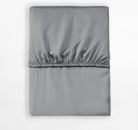 Saténové prestieradlo s gumičkou sivé PURE 180x200 cm