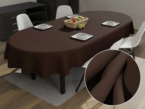 Biante Dekoračný oválny obrus Rongo RG-051 Hnedý 120x160 cm