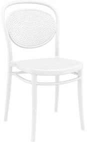 MARCEL záhradná stolička bez podrúčok white