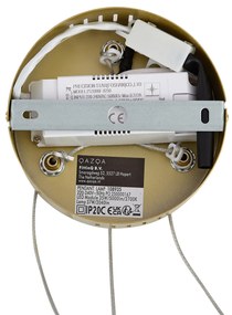 Dizajnové závesné svietidlo zlaté okrúhle s 3-stupňovým stmievaním - Krisscross