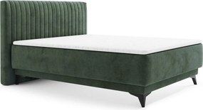 Posteľ Kalla 140x200 cm, fľaškovo zelená látka