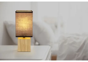 Globo 21628B - Stolná lampa VALENTINO 1xE27/7W/230V čierna/hnedá