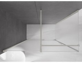 Mexen Velar, sprchový kút s posuvnými dverami 160 x 100 cm, 8mm sklo námraza, brúsená oceľ, 871-160-100-31-97