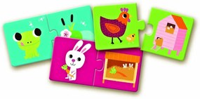 Puzzle Duo – Kde zvieratká bývajú (brlôžteky)