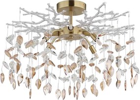 Globo 64132-8D - Stropný luster na tyči DANNA 8xG9/8W/230V zlatá