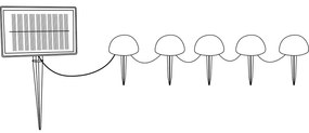 Solárne vonkajšie svietidlá v súprave 5 ks ø 15 cm – Garden Pleasure