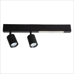 LED Bodové svietidlo MAGNET LED/5W/230V + 2xGU10/60W 3000/4000K čierna