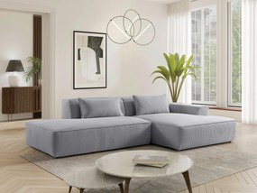 XXXLutz ROHOVÁ SEDAČKA, plast, textil, kompozitné drevo, svetlosivá MID.YOU - Sedačky - 000694009602