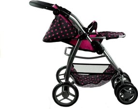 Kočík pre bábiky Alice Deep, kočík, prenosná postieľka 2v1