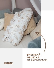 INTERMEDIC SK 5-dielna súprava pre bábätko Teddy/minky krémová – jemná súprava do postieľky