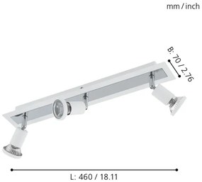 Eglo 94961 - LED bodové svietidlo SARRIA 3xGU10-LED/5W/230V