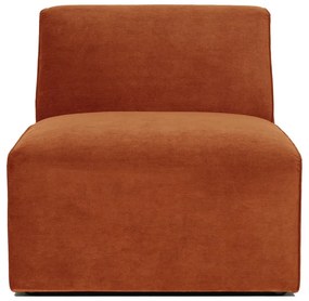 Oranžový menčestrový modul pohovky (stredový diel) Sting - Scandic