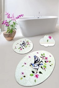 Súprava 2 kusov kúpeľňových predložiek Bird Nest biela