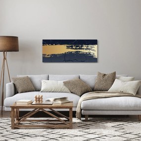Obraz - Modrá a zlatá abstrakcia N⁰2 (120x50 cm)