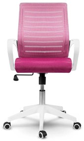 Sieťovaná kancelárska stolička | ružovo-biela