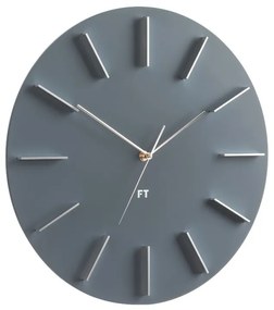 Designové nástěnné hodiny Future Time FT2010GY Round grey 40cm