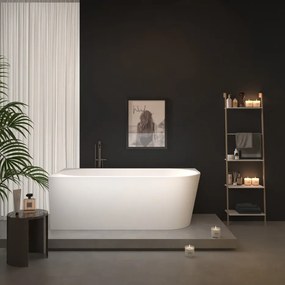 Erga Zara, rohová voľne stojaca vaňa 140x72 cm + odtoková zátka, ľavá, biela lesklá, ERG-ZARA-140072L-WH-WH