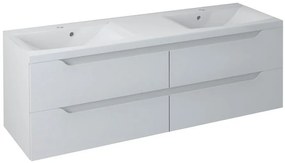 Sapho Sapho, WAVE dvojumývadlová skrinka 149,7x50x47,8cm, biela (WA151), WA150-3030
