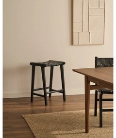 Čierna barová stolička z mahagónového dreva Calixta – Kave Home