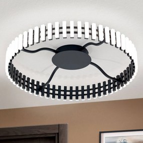 Stropné LED svietidlo Mansion čierno-biela Ø 63 cm