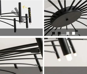 Toolight Toolight, stropná lampa 15xG9 APP1196-15CP, čierna, OSW-40113