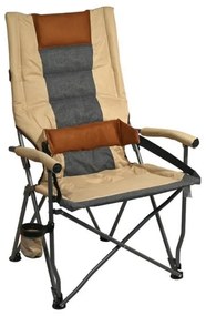 Skladacia kempingová stolička hnedá