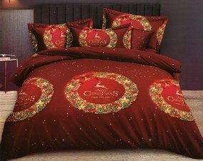 Dekorstudio Vianočné posteľné obliečky PEB-863 Rozmer posteľných obliečok: Šírka x Dĺžka: 140x200cm + 1ks 70x80 cm