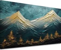 Moderný nástenný dekor Zlatá Tajomná Skala - PREMIUM ART