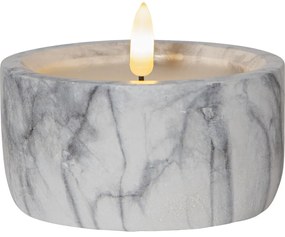 Sivo-biela betónová LED sviečka Star Trading Flamme Marble, výška 7,5 cm