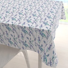 Biante Teflónový štvorcový obrus TF-088 Levandule na bielom 140x140 cm