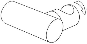 Deante Deante, okrúhly bodový držiak ručnej sprchovej hlavice z mosadze, zlatá, ANR_Z21U