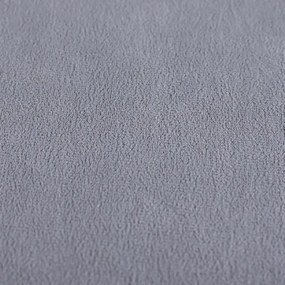 Toaletný stolík GLAM s LED zrkadlom biely / naturálny, sivá taburetka